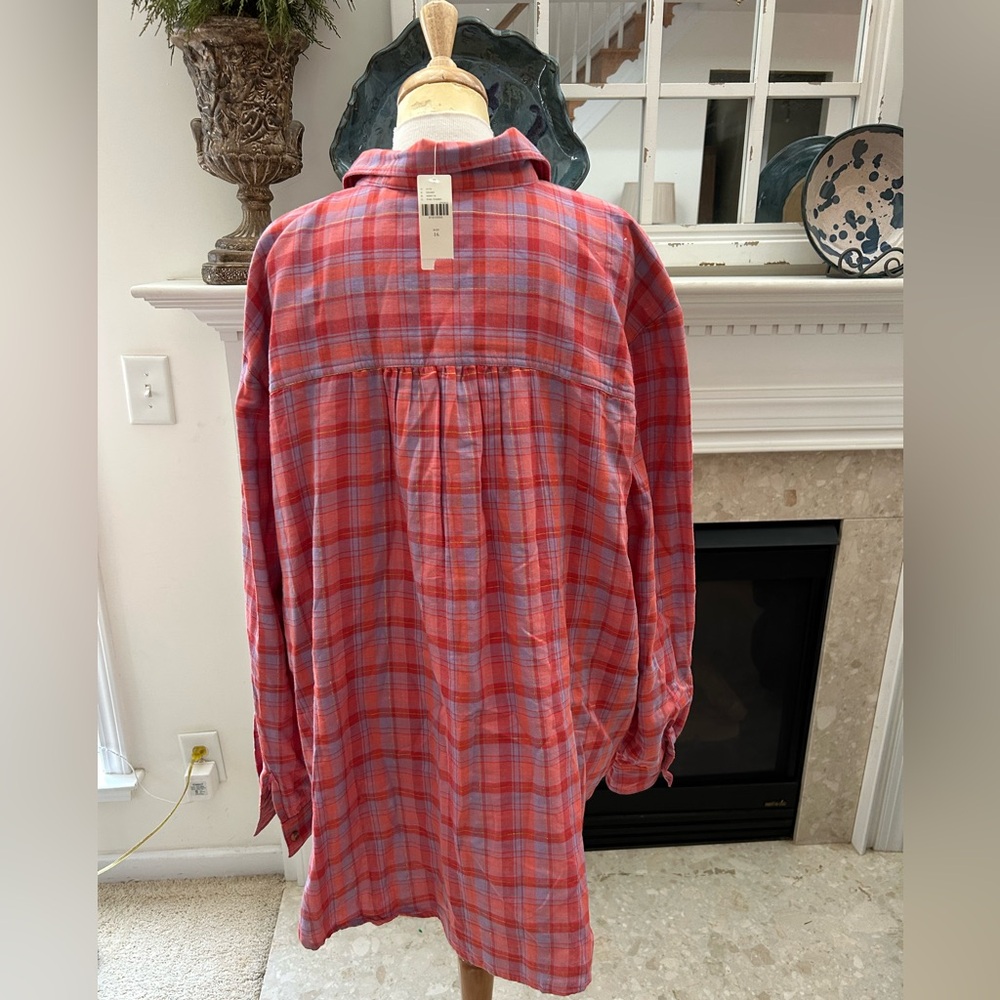 Anthro/Seen Worn Kept Plaid Button-Down Shirt - Picture 10 of 14